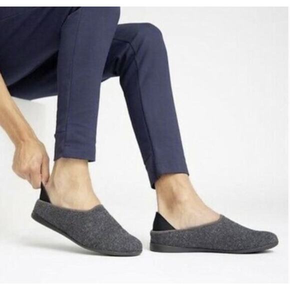 Mahabis 100% wool lined classic gray slip on slippers (EU38 - US7.5) - Picture 1 of 10